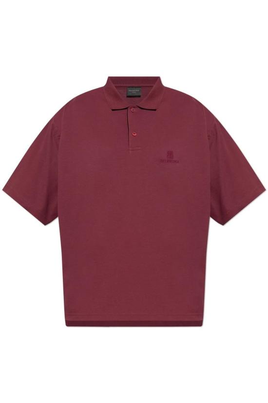 25FW 발렌시아가 폴로 티셔츠 828531TSVO4 4029 BORDEAUX