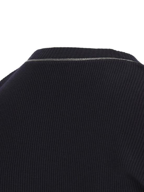 25FW 브루넬로 쿠치넬리 샤이니 트림 립 울 탑 MD998VB702 C1042 - BRUNELLO CUCINELLI