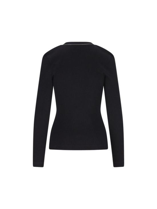 25FW 브루넬로 쿠치넬리 샤이니 트림 립 울 탑 MD998VB702 C1042 - BRUNELLO CUCINELLI