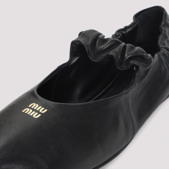 25FW 미우미우 플랫 슈즈 5F340EFD005EFX F0002 BLACK - MIU MIU