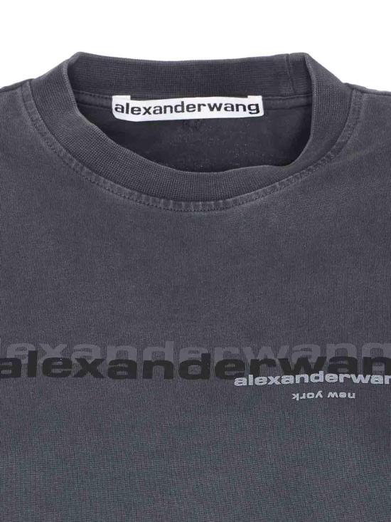 25FW 알렉산더 왕 반팔 티셔츠 1CC3251103011 Grey - ALEXANDER WANG