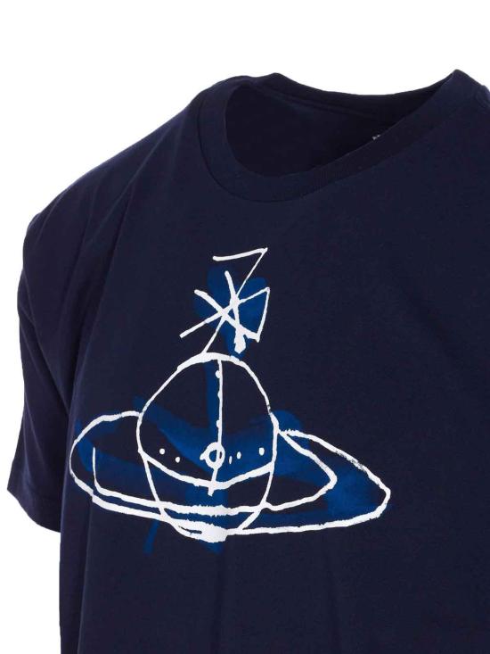  비비안웨스트우드 반팔 티셔츠 3G01003WJ001MK401 Blue - VIVIENNE WESTWOOD