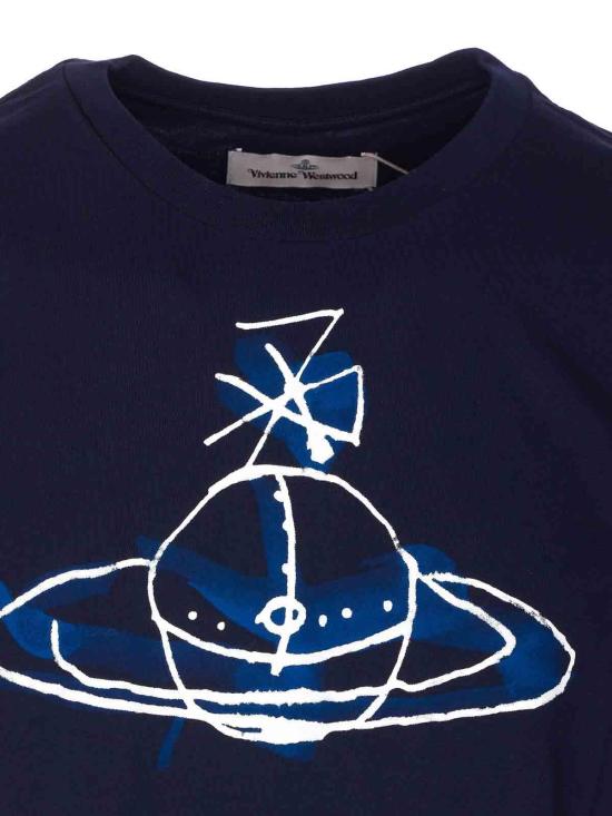  비비안웨스트우드 반팔 티셔츠 3G01003WJ001MK401 Blue - VIVIENNE WESTWOOD