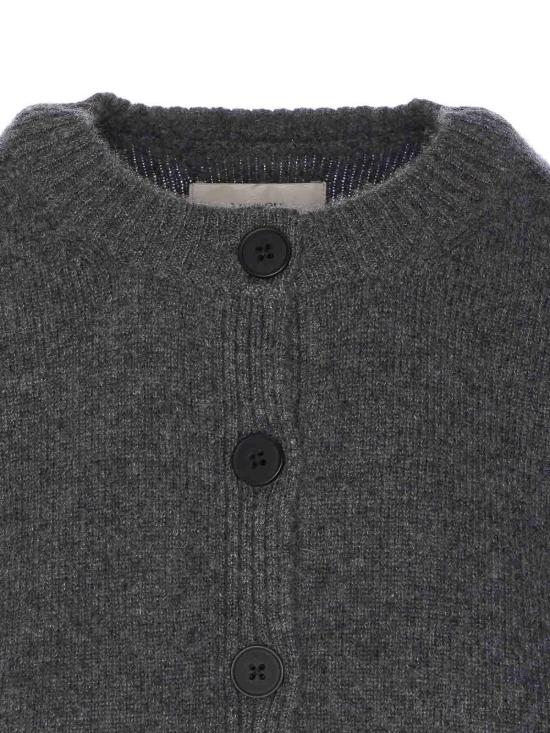  루루 스튜디오 가디건 ZEPHIRLDSANTHRACITEMELANGE Grey - LOULOU STUDIO