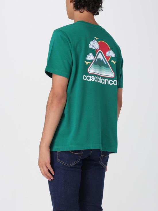 25FW 카사블랑카 반팔 티셔츠 MPF25JTS001 06 Green - CASABLANCA