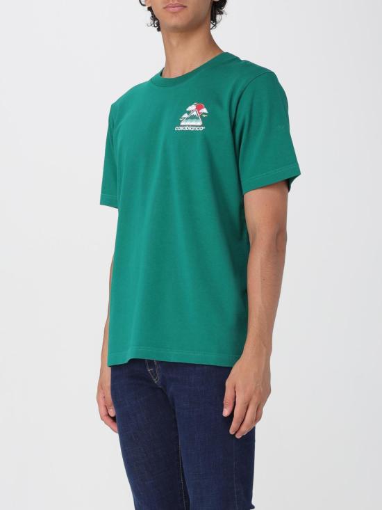 25FW 카사블랑카 반팔 티셔츠 MPF25JTS001 06 Green - CASABLANCA