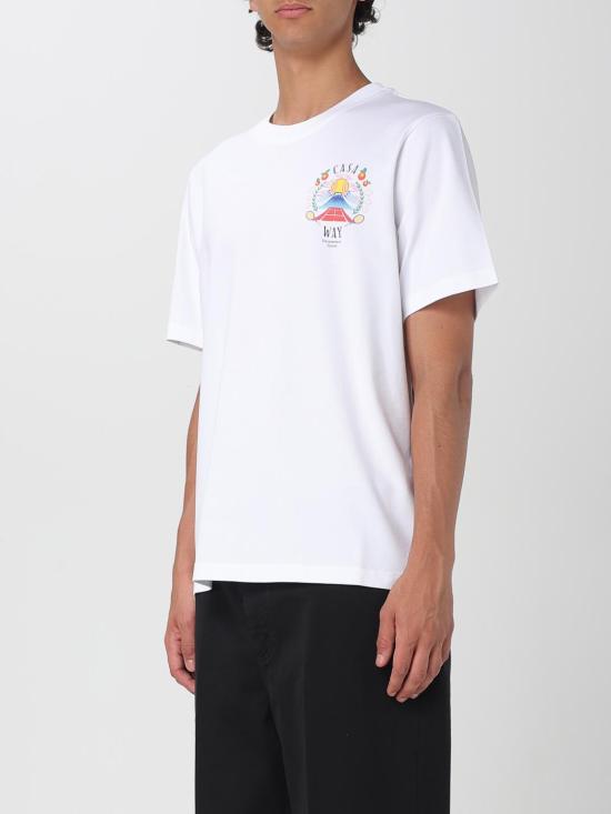 25FW 카사블랑카 반팔 티셔츠 MPF25JTS001 08 White - CASABLANCA