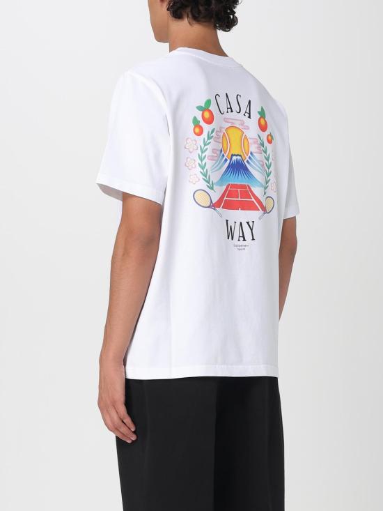 25FW 카사블랑카 반팔 티셔츠 MPF25JTS001 08 White - CASABLANCA