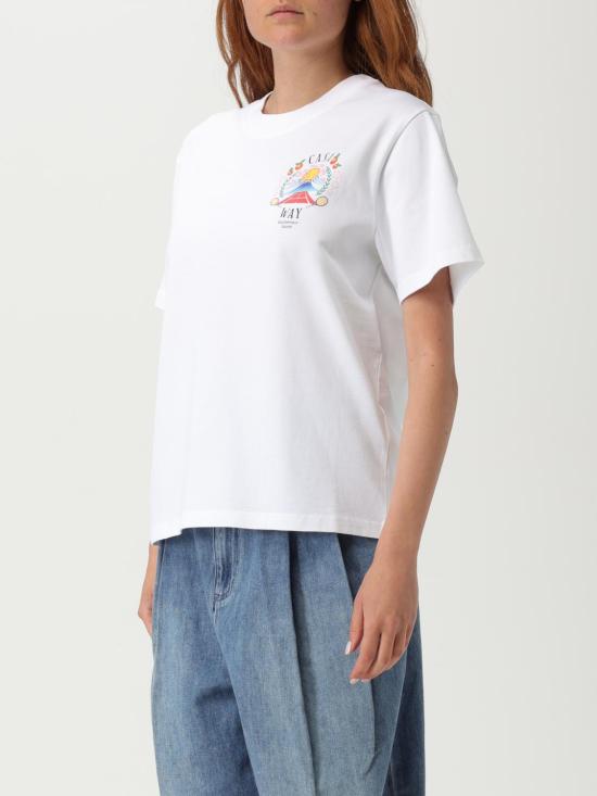 25FW 카사블랑카 반팔 티셔츠 WPF25JTS046 03 White - CASABLANCA