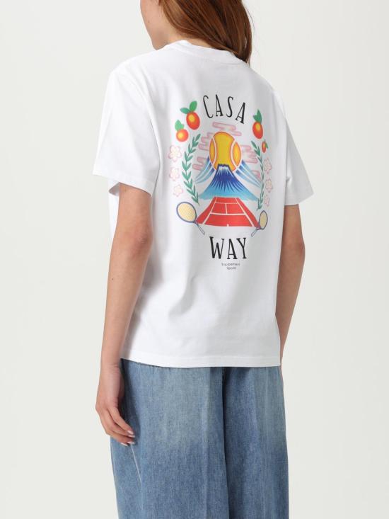 25FW 카사블랑카 반팔 티셔츠 WPF25JTS046 03 White - CASABLANCA