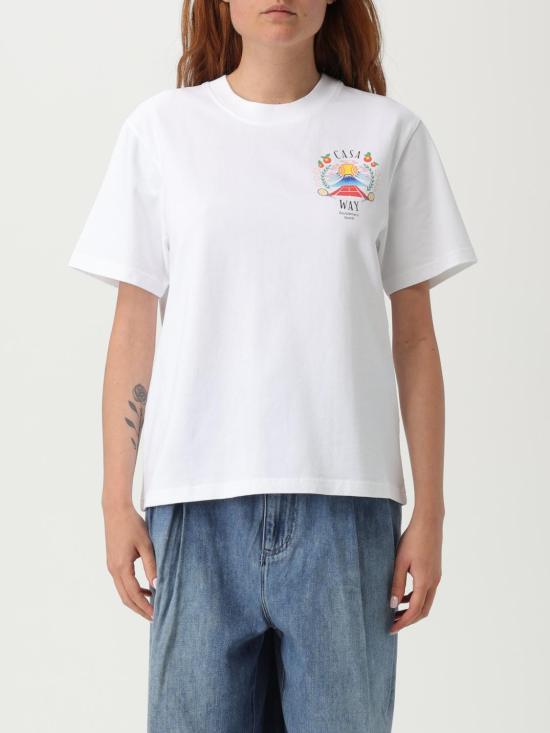 25FW 카사블랑카 반팔 티셔츠 WPF25JTS046 03 White