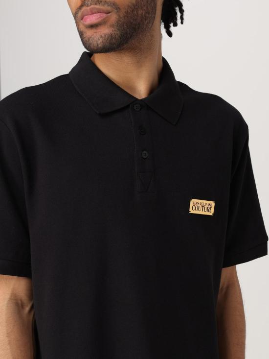 25SS 베르사체 폴로 티셔츠 78GAGT08CJ01T G89 Black - VERSACE