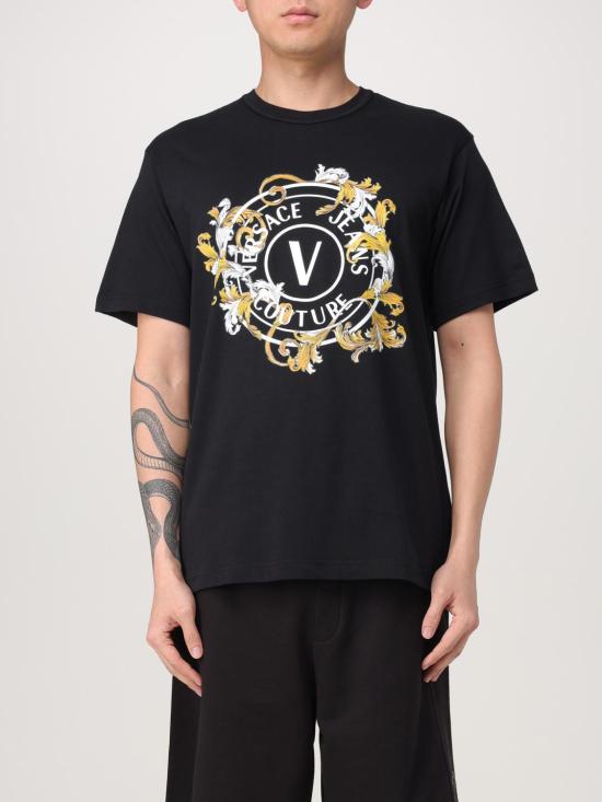 25SS 베르사체 반팔 티셔츠 78GAHC01CJ01C G89 Black