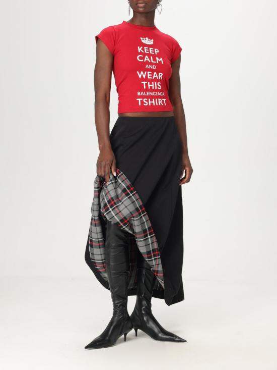 25FW 발렌시아가 데님 스커트 814357TBP01 1000 Black - BALENCIAGA