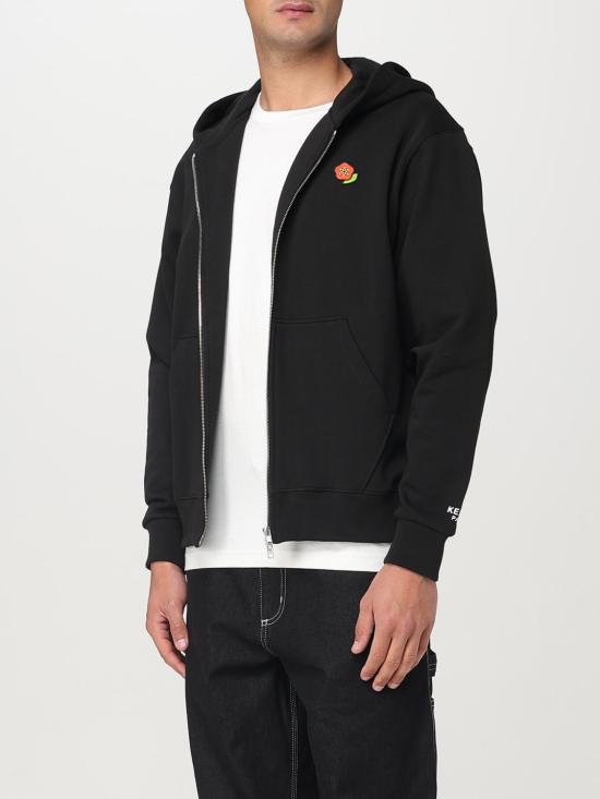 25FW 겐조 집업 니트 FF55SW2664MF 99J Black - KENZO