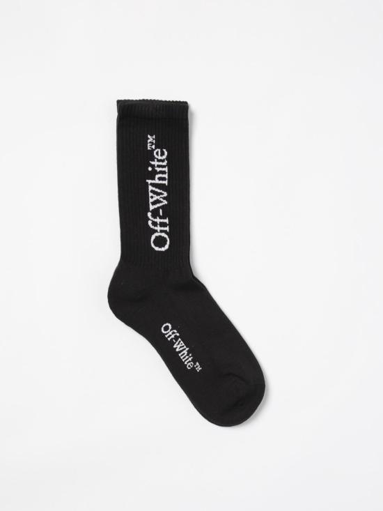 25FW 오프화이트 양말 OMRA085C99KNI001 1001 Black