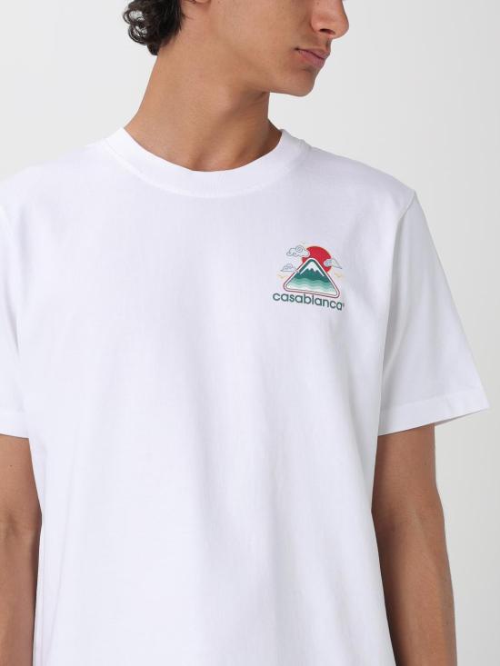 25FW 카사블랑카 반팔 티셔츠 MPF25JTS001 04 White 1 - CASABLANCA