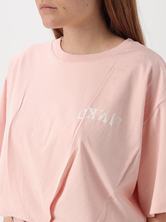 25FW 핑코 반팔 티셔츠 104257A2C0 P67 Pink - PINKO