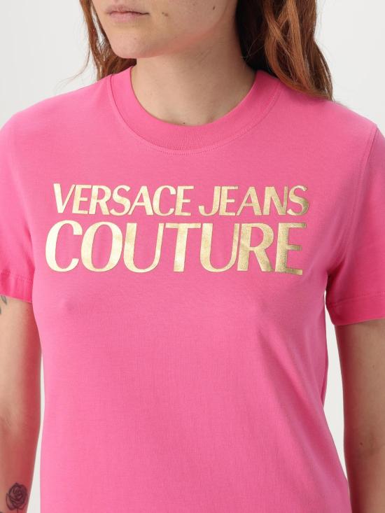 25SS 베르사체 반팔 티셔츠 78HAHE05CJ00E 494 Pink - VERSACE