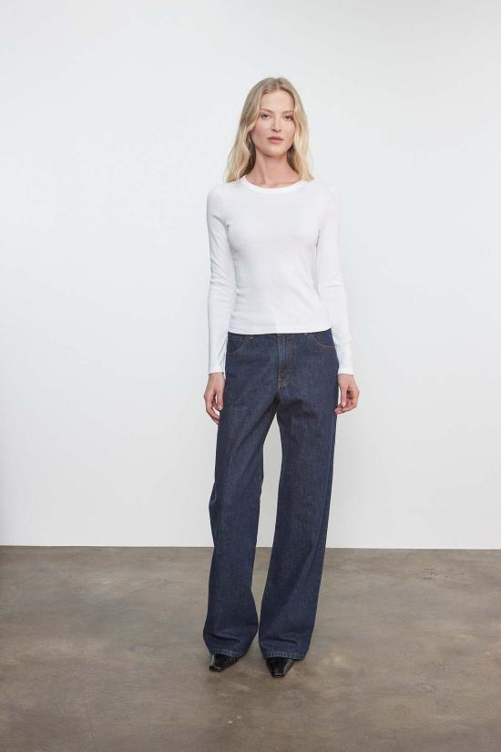  엔자 코스타 긴팔 티셔츠 수피마 코튼 뉴 클래식 롱/슬림 티셔츠 - ENZA COSTA