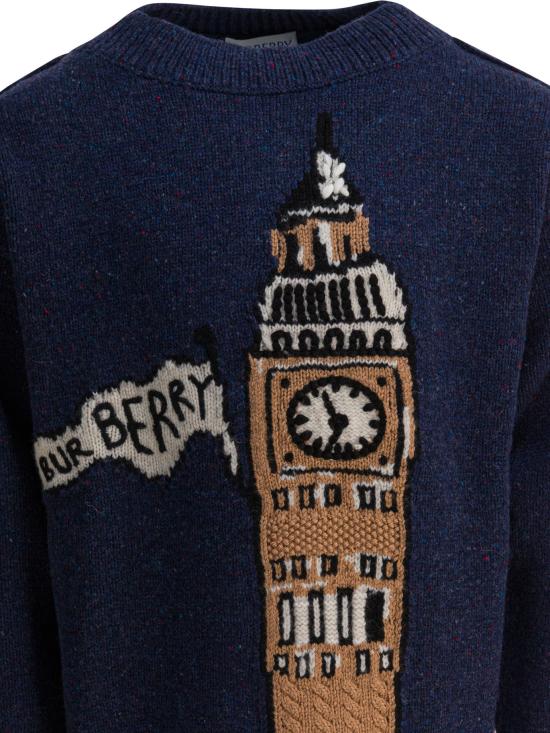 25FW [키즈] 버버리 트레이닝 상의 8109516 Blue - BURBERRY