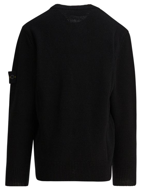 25FW [키즈] 스톤 아일랜드 캐시미어 니트 5100002S00M1V0029 Black - STONE ISLAND