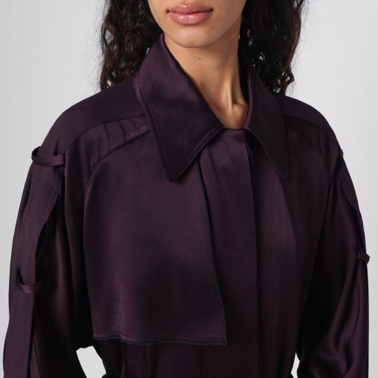 25SS 빅토리아 베컴 트렌치 코트 1125WCT006129APL Burgundy - VICTORIA BECKHAM