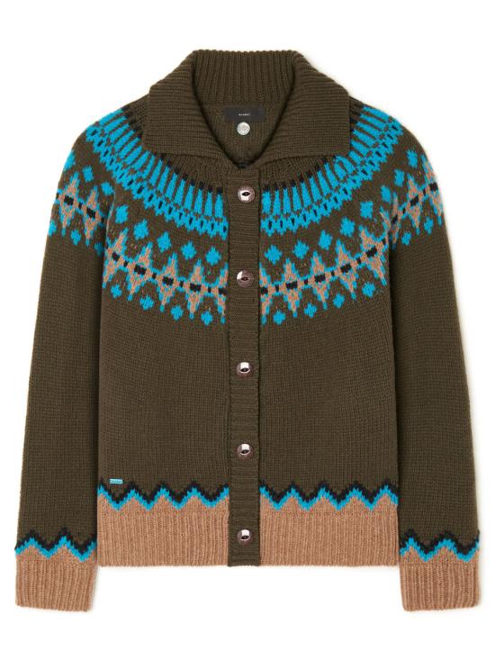 25FW 알라누이 가디건 LWHQ01DE25KNI001 5664 OLIVA MULTICOLOR