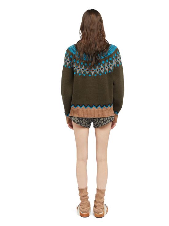 25FW 알라누이 가디건 LWHQ01DE25KNI001 5664 OLIVA MULTICOLOR - ALANUI