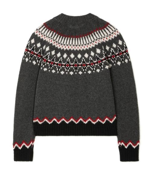 25FW 알라누이 스웨터 LWHE061E25KNI001 0610 BLACK GREY MULTICOLOR - ALANUI