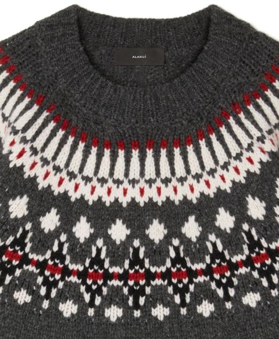 25FW 알라누이 스웨터 LWHE061E25KNI001 0610 BLACK GREY MULTICOLOR - ALANUI