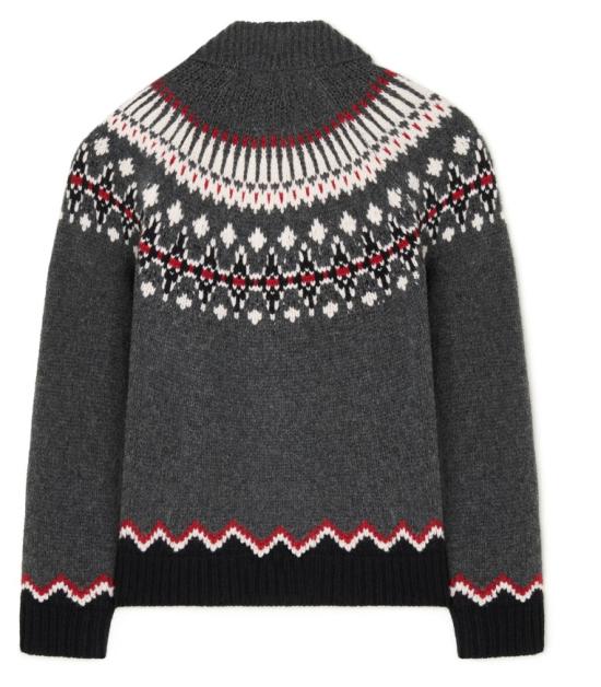 25FW 알라누이 가디건 LWHQ01DE25KNI001 0610 BLACK GREY MULTICOLOR - ALANUI