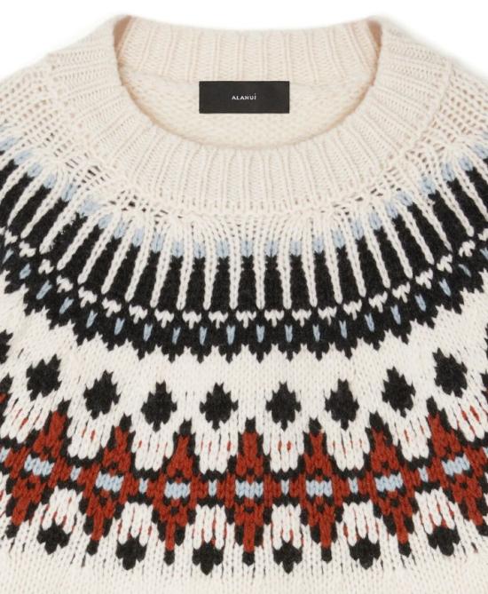 25FW 알라누이 스웨터 LWHE061E25KNI001 0F27 BRICK MULTICOLOR - ALANUI