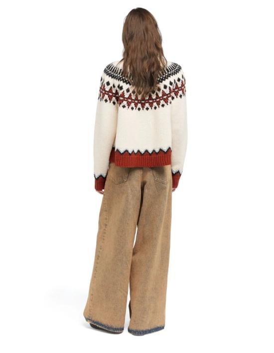 25FW 알라누이 스웨터 LWHE061E25KNI001 0F27 BRICK MULTICOLOR - ALANUI