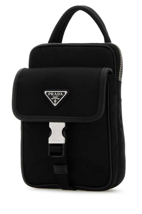  프라다 삼각로고 리나일론 버클 폰 파우치  2ZH1942DMH F0002 Black - PRADA