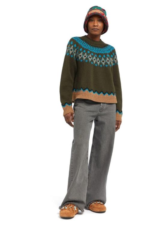 25FW 알라누이 스웨터 LWHE061E25KNI001 5664 OLIVA MULTICOLOR - ALANUI