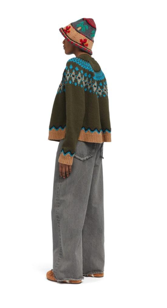 25FW 알라누이 스웨터 LWHE061E25KNI001 5664 OLIVA MULTICOLOR - ALANUI