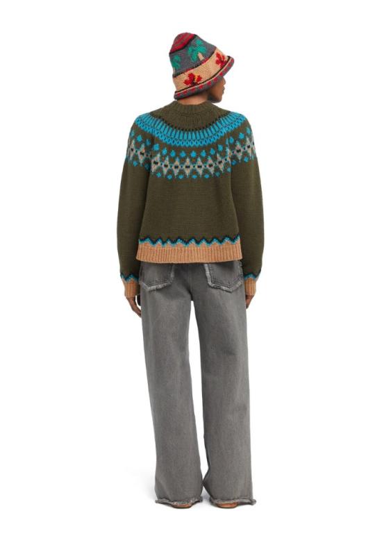 25FW 알라누이 스웨터 LWHE061E25KNI001 5664 OLIVA MULTICOLOR - ALANUI