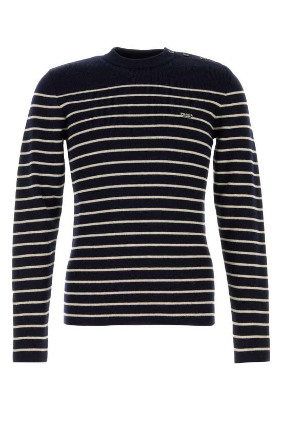 25FW 프라다 스웨터 UMF116SOOO17V5 F0008 STRIPPED