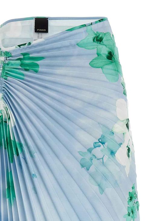 26SS 핑코 미디 스커트 104678A2F2ABB Light Blue - PINKO