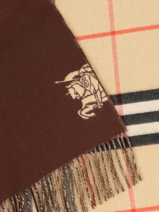 25FW 버버리 와이드 리버시블 체크 캐시미어 스카프 8113931A2021 AI25 Beige - BURBERRY