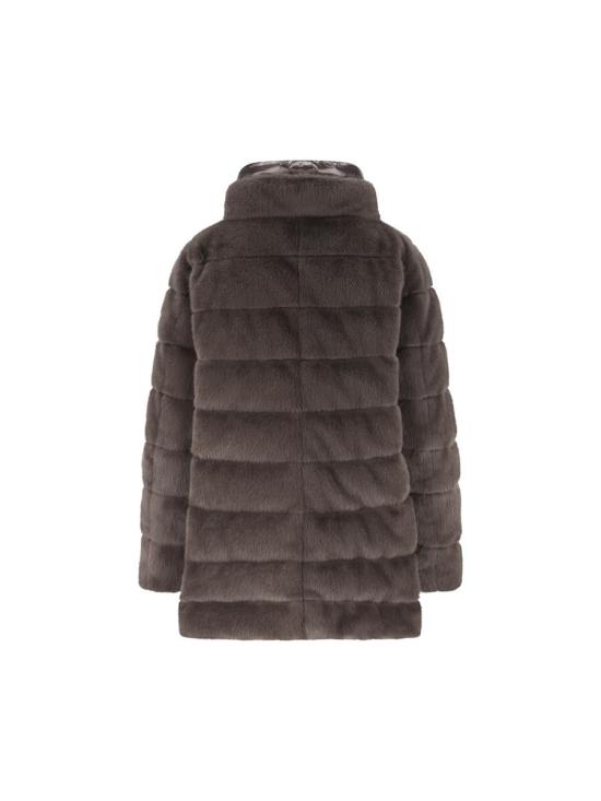 25FW 에르노 레이디 얼터너티브 퍼 & 울트라라이트 나일론 베스트  PI002123D126309480 AI25 Grey - HERNO