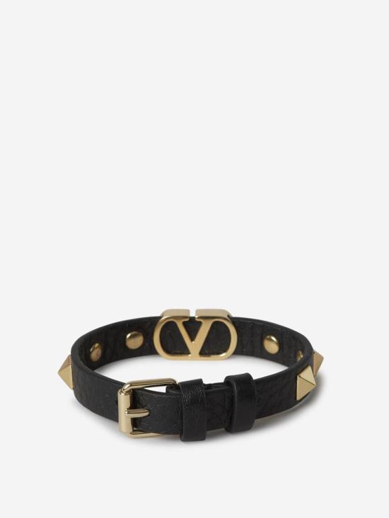 25SS 발렌티노 가라바니 주얼리 6Y2J0S46HFGVITSTAMPAALCEOROLOGOSTUDS NERO0NO Black - VALENTINO GARAVANI