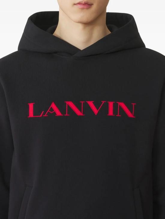 25FW 랑방 후드 티셔츠 RMHO0005F300H25 BLACK 10 - LANVIN