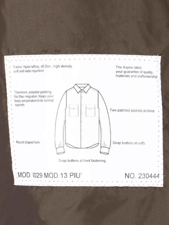 27SS 아스페시 긴팔 셔츠 I029796196237 Green - ASPESI