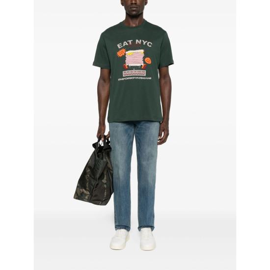 25FW 엠포리오 아르마니 탑 AF14836 EM003622 M7111 GREEN - EMPORIO ARMANI