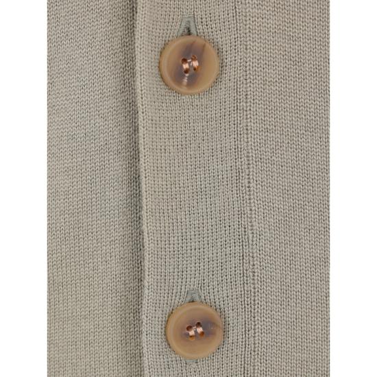 25FW 메종키츠네 폭스 헤드 메리노 레귤러 가디건 PM00501KT1181 LAGRE GREEN - MAISON KITSUNE