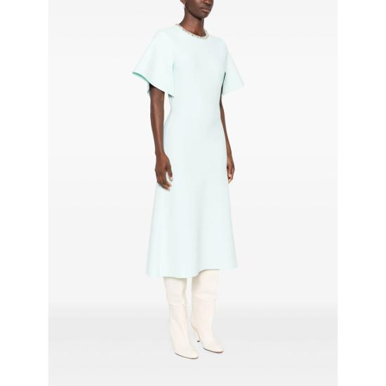 25FW 알렉산더 맥퀸 롱 원피스 839820 Q1BEN 4333 BLUE - ALEXANDER MCQUEEN