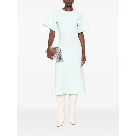 25FW 알렉산더 맥퀸 롱 원피스 839820 Q1BEN 4333 BLUE - ALEXANDER MCQUEEN