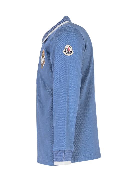 25FW [키즈] 몽클레어 폴로 셔츠 K29518B0000289AL2 714 AZZURRO - MONCLER